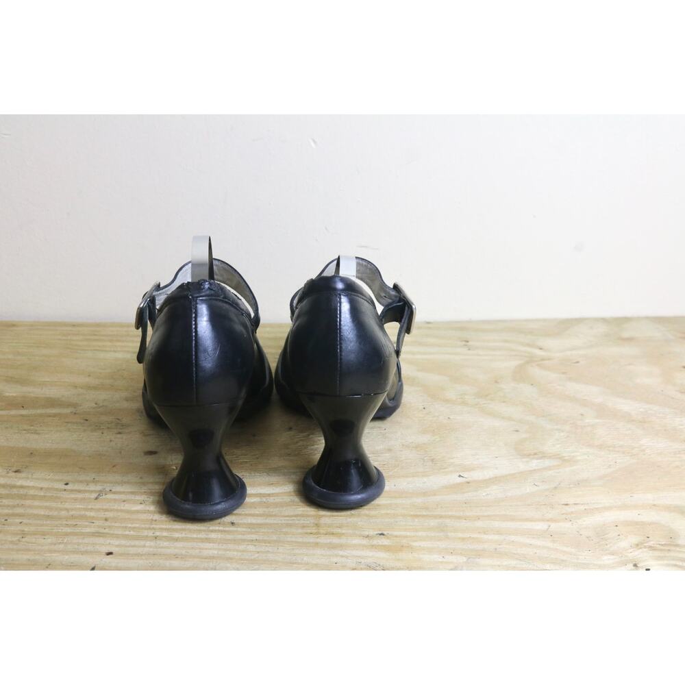 John Fluevog Shoes 9 Black Leather Mini Gorgeous Mary Jane Boho Whimsigoth - Picture 3 of 15